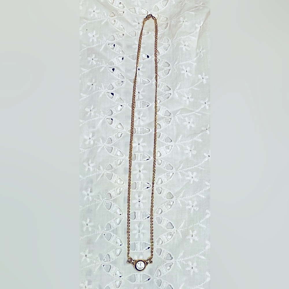 10K Yellow Gold Necklace with CZ pendant
